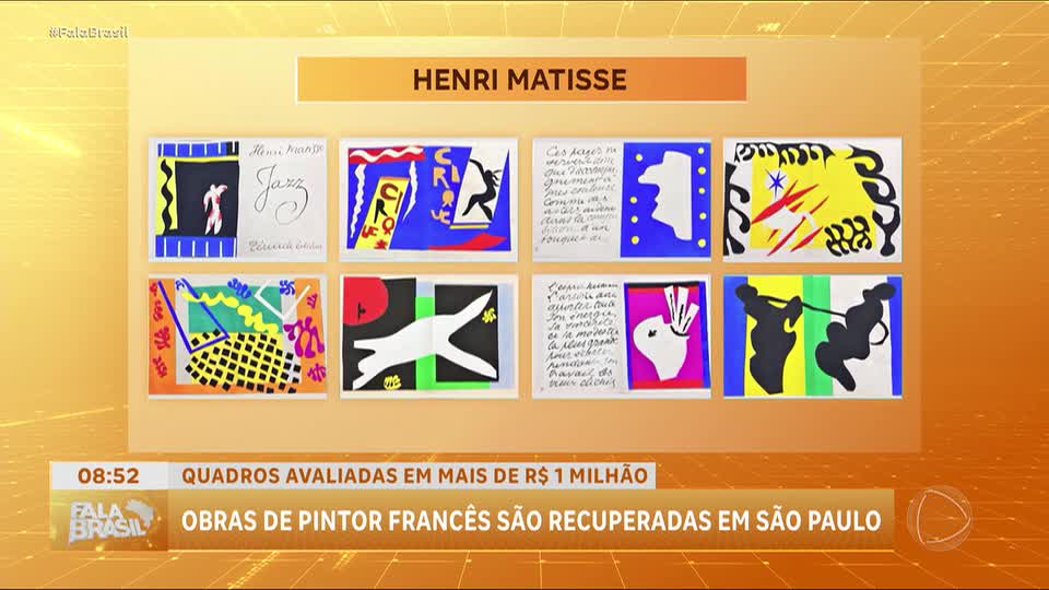 Polícia recupera quadros de Henri Matisse roubados em SP