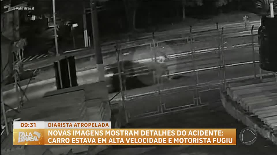 Novas imagens mostram o momento em que diarista é atropelada em São Paulo