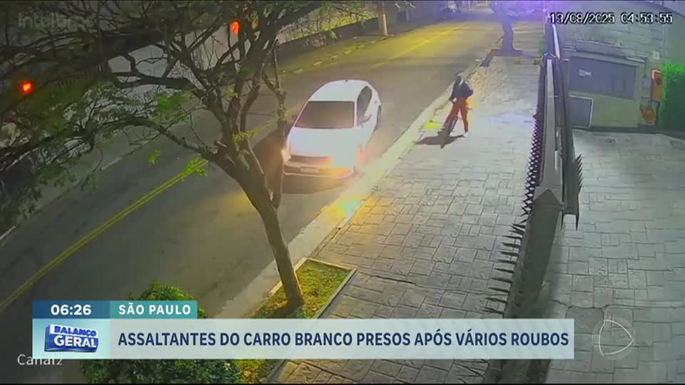 Assaltantes do carro branco são presos em Osasco após série de roubos