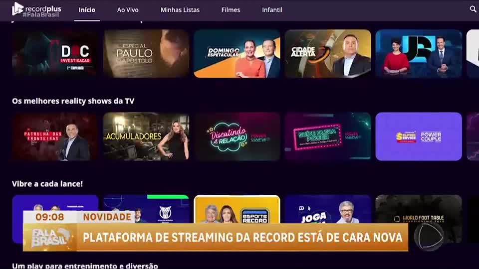 Streaming da RECORD passa a se chamar RecordPlus