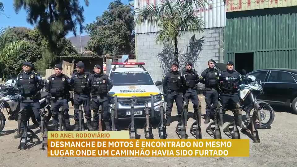 Agentes encontram desmanche de motos no bairro Betânia, em Belo Horizonte