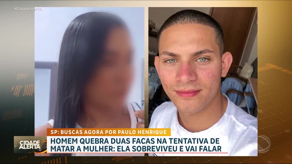 Homem tenta matar mulher e quebra duas facas; vítima sobreviveu e falou com o Cidade Alerta