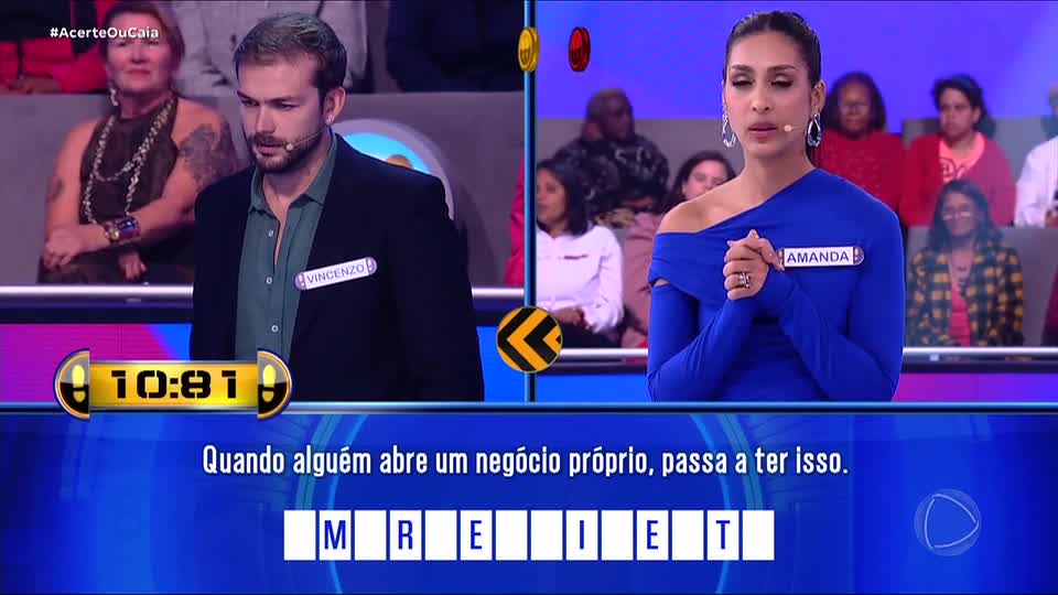 Mais um para o buraco! Amanda Djehdian derruba Vincenzo Richy em duelo