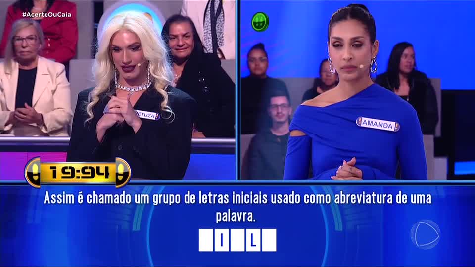 Deu branco! Aretuza é eliminada do Acerte ou Caia após errar pergunta considerada fácil