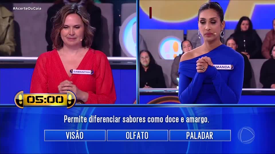 Amanda Djehdian é eliminada no “Qual das 3?” após errar pergunta sobre Thundercats