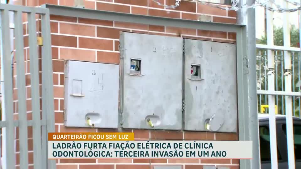 Clínica odontológica sofre terceiro furto de fiação em menos de um ano em Belo Horizonte