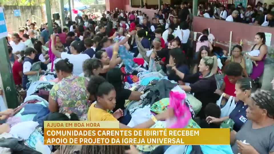Comunidades carentes de Ibirité (MG) recebem apoio de projeto da Igreja Universal