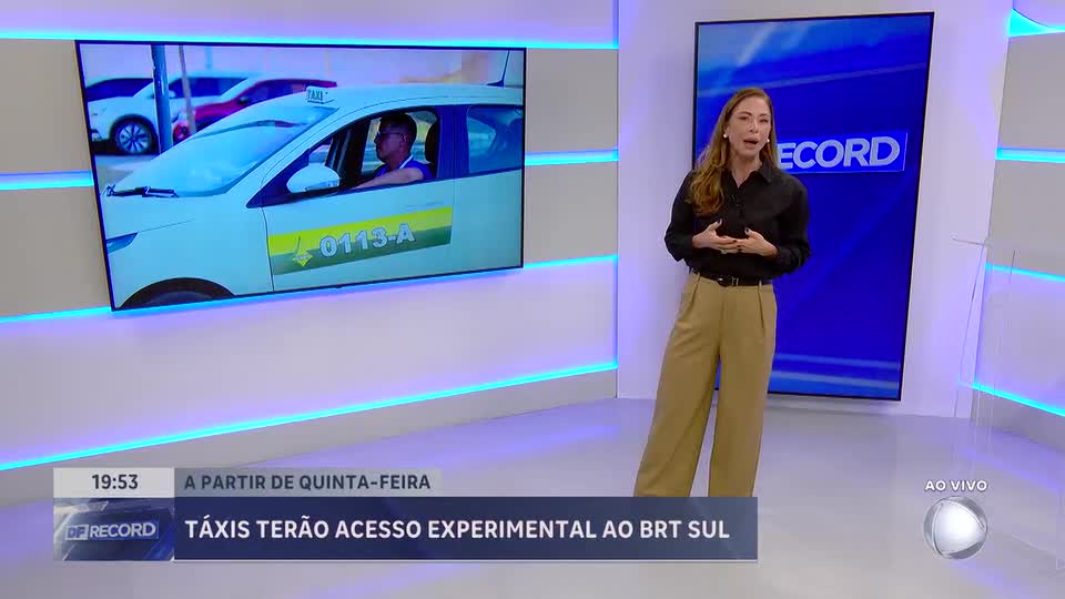 Taxistas do DF poderão usar corredor do BRT Sul por 90 dias