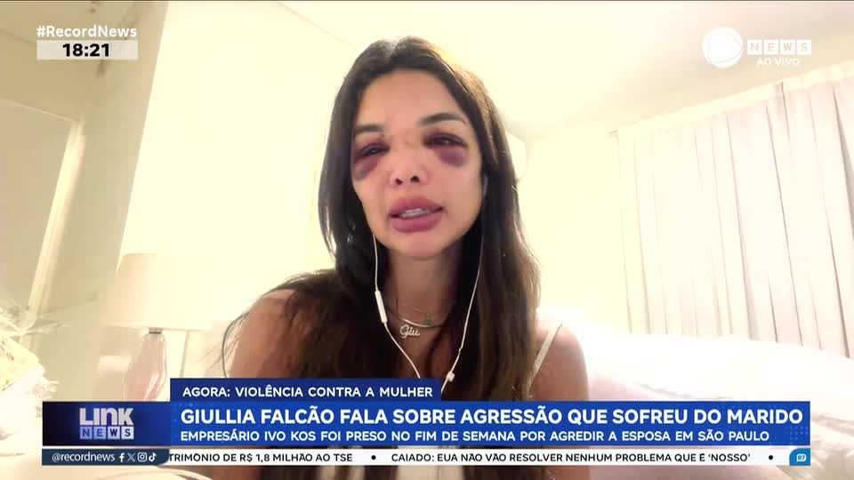 Giullia Falcão fala sobre agressão que sofreu do marido