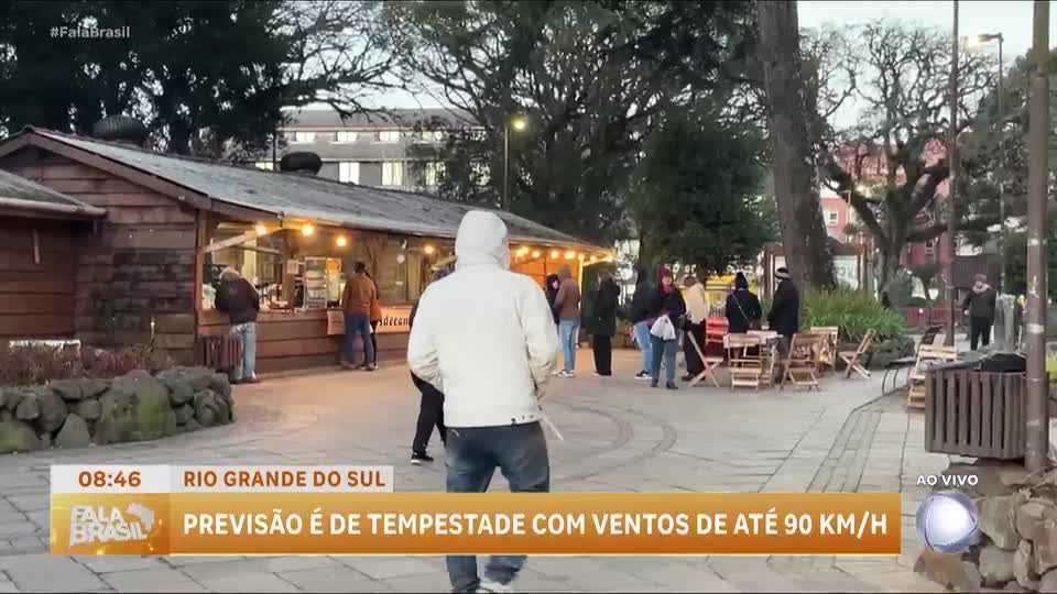 Tempestades e frio intenso atingem o Rio Grande do Sul