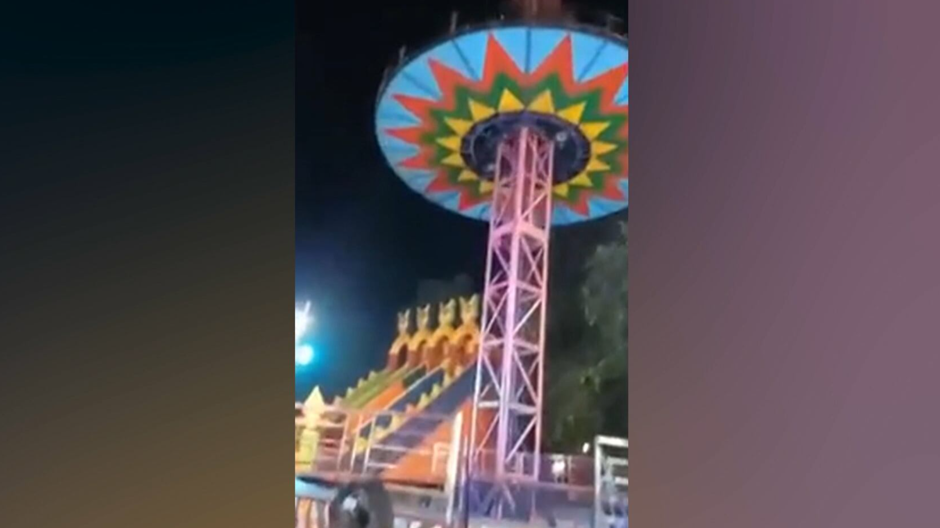 Brinquedo giratório despenca e deixa cinco feridos em parque de diversões; assista