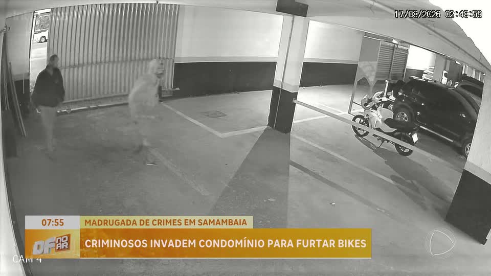 Criminosos invadem condomínio em Samambaia (DF) para furtar bikes