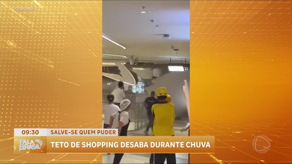 Parte do teto de shopping desaba na China após forte chuva