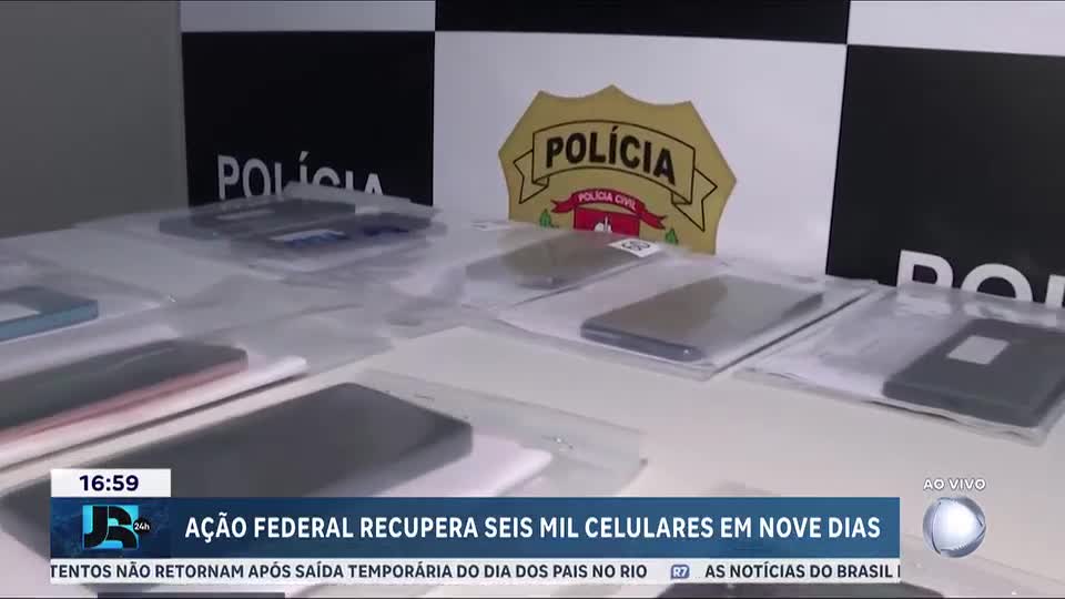 Operação nacional recupera mais de 6 mil celulares roubados