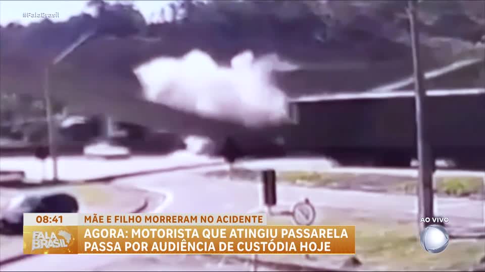 Motorista que derrubou passarela na Fernão Dias e matou mãe e filho é preso