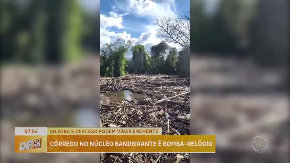Moradores do Núcleo Bandeirante (DF) sofrem com risco de enchentes