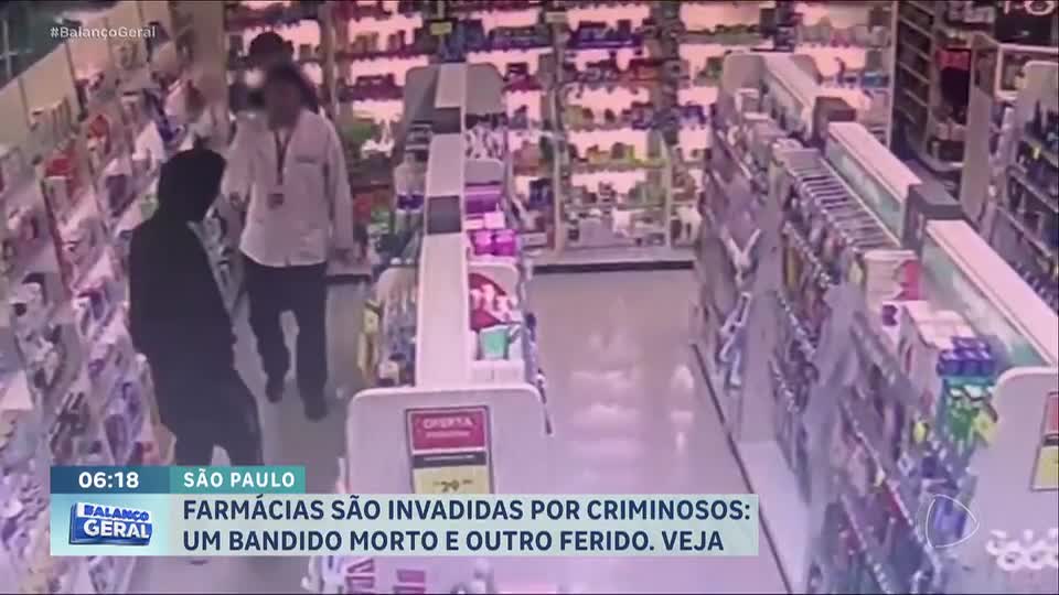 Criminosos assaltam duas farmácias na madrugada desta quarta-feira (19) em São Paulo