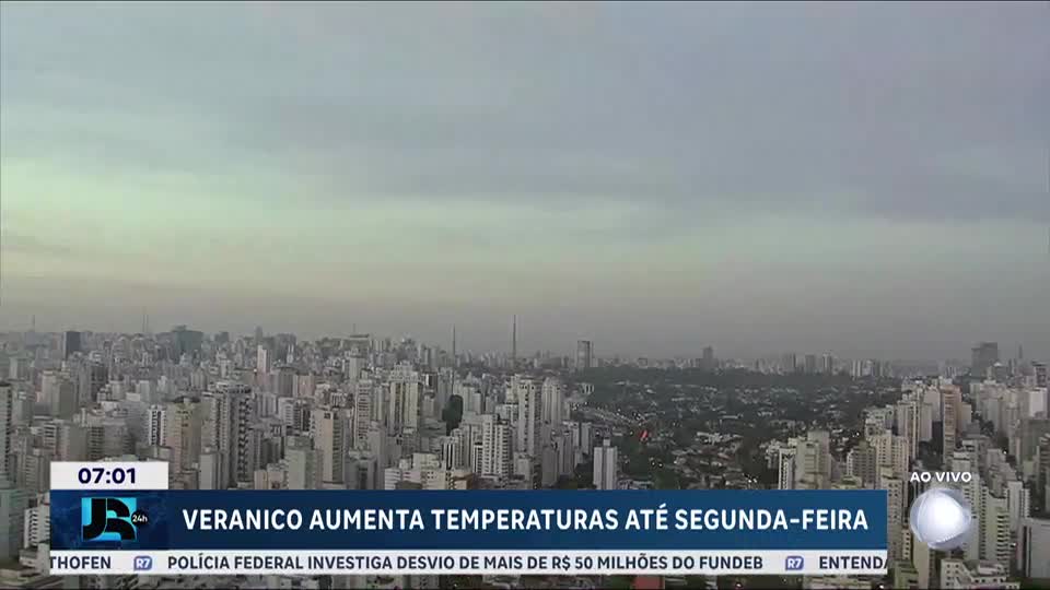 Veranico começa nesta quarta (20) com temperaturas 5 graus acima da média no sudeste e centro-oeste