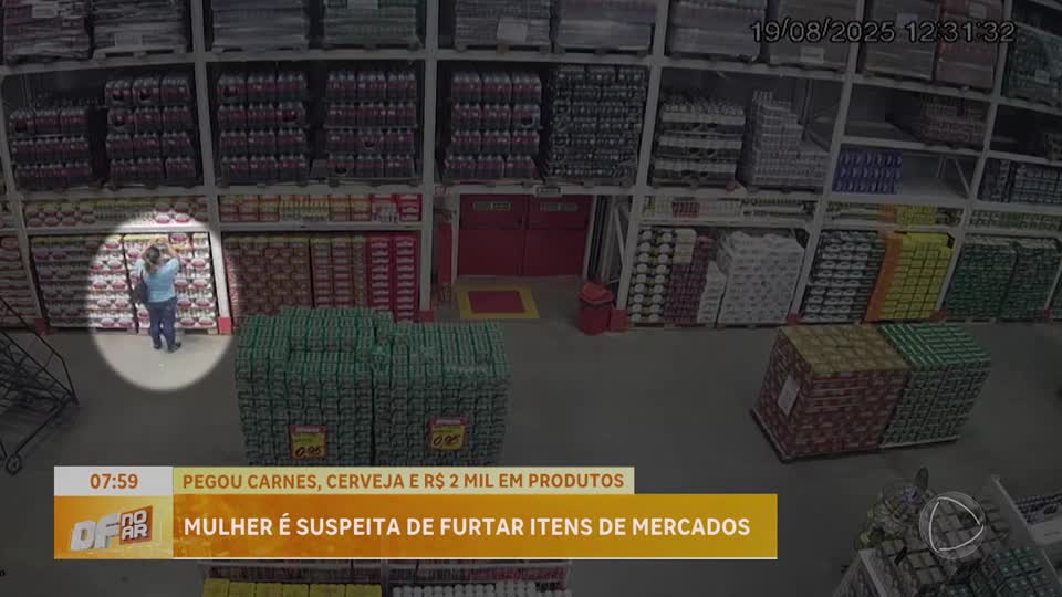 Mulher é presa por furtar picanha e cerveja em supermercado no Gama (DF)