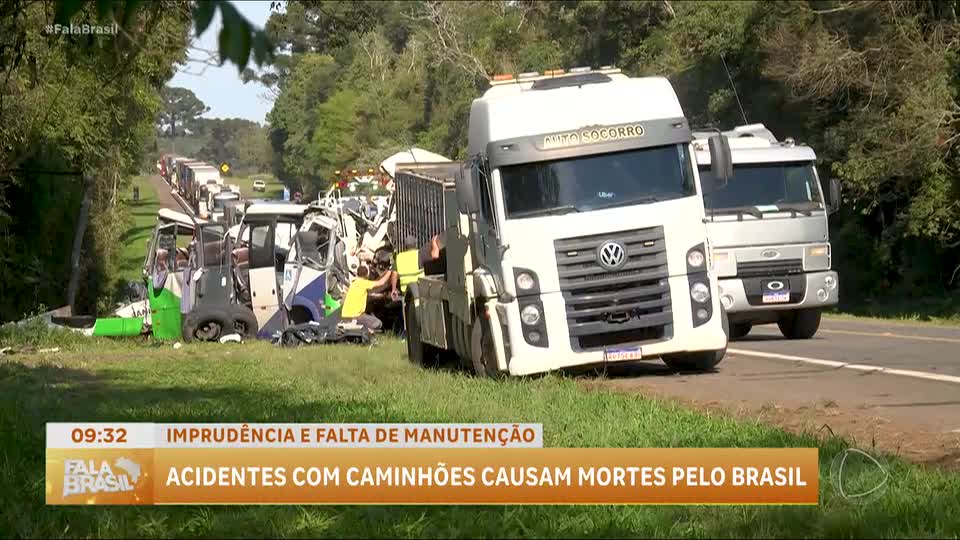 Números de acidentes fatais envolvendo caminhões crescem e geram preocupação
