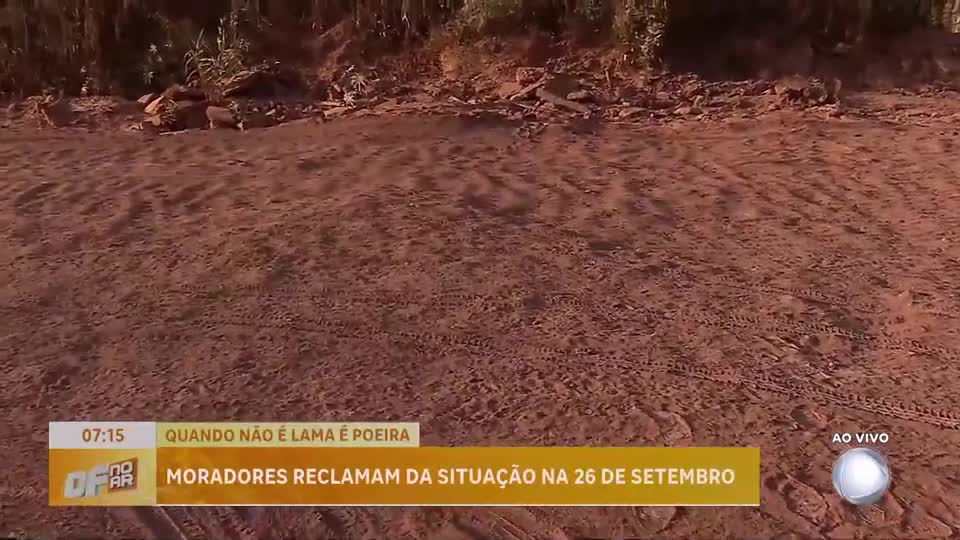 Poeira na Colônia Agrícola 26 de Setembro afeta moradores