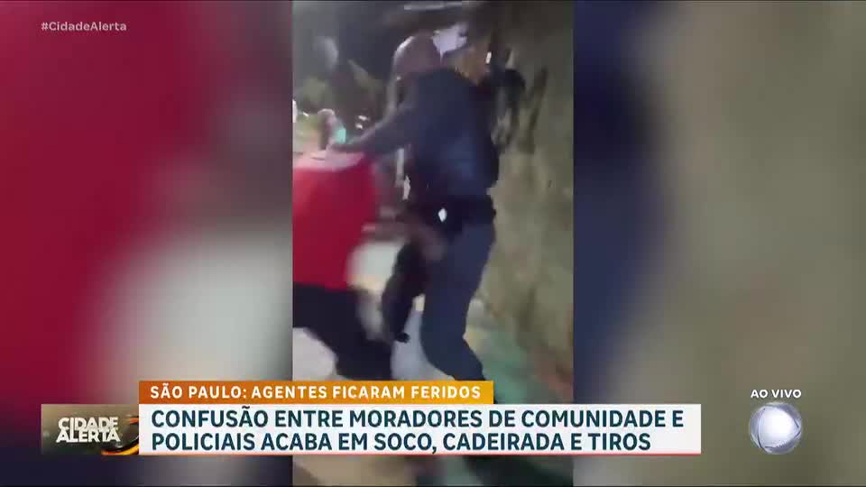 Cadeiradas e tiros: policiais e moradores entram em confronto após fuga de moto em SP