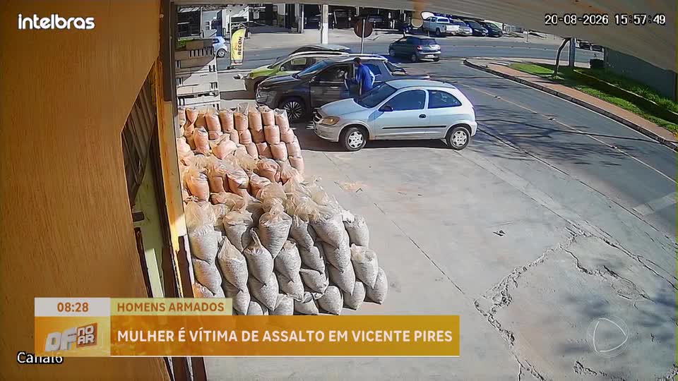 Mulher é vítima de assalto em estacionamento em Vicente Pires (DF)