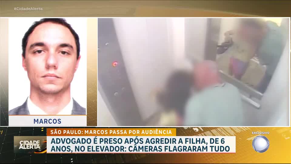 Advogado é preso por agredir filha de 6 anos em elevador; câmeras flagraram
