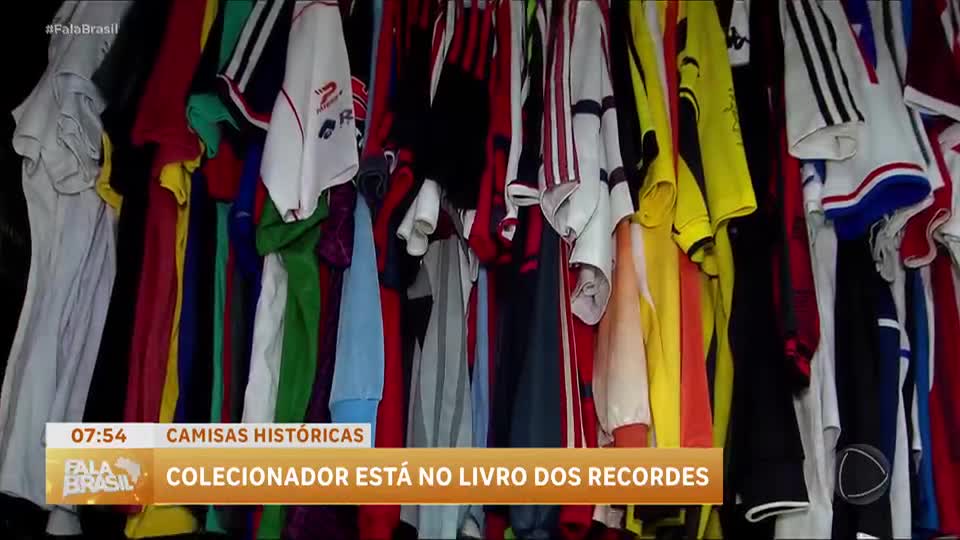 Fala Esporte: Conheça o colecionador de camisas brasileiro que está no livro dos recordes