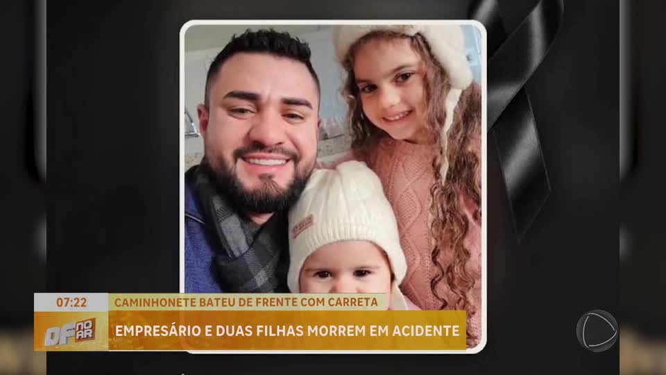 Empresário e duas filhas morrem em acidente em Cocalzinho de Goiás; motorista foge