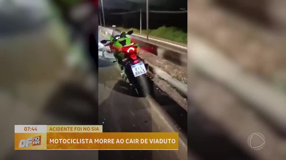 Motociclista morre em acidente no viaduto do Sia, no DF