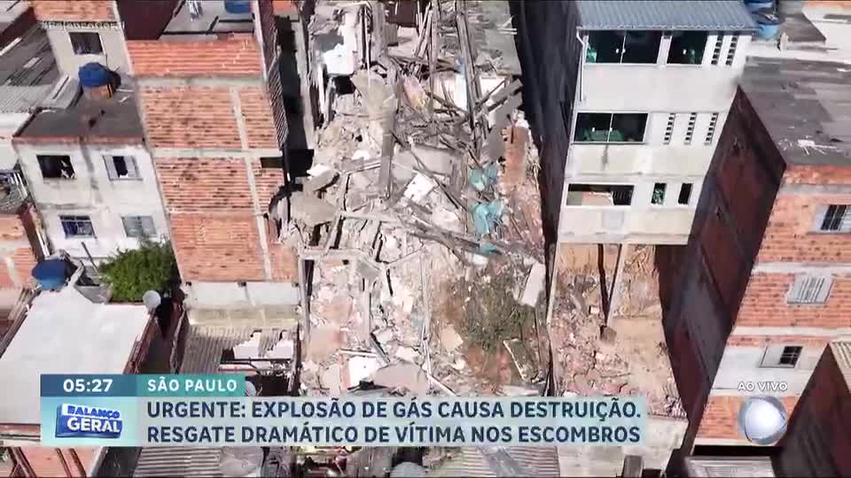 Explosão de gás destrói casa e fere moradores na zona norte de SP