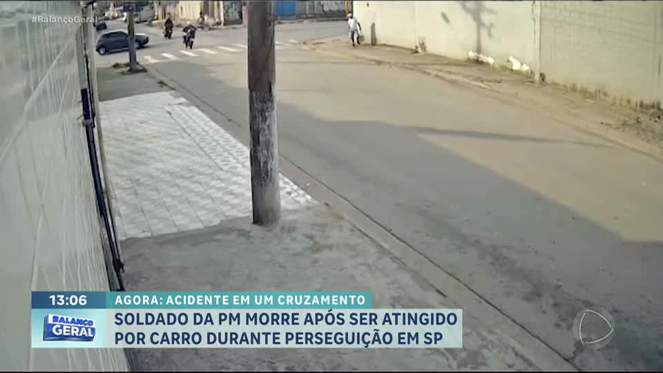 Policial militar é atropelado e morto durante perseguição de moto em São Vicente (SP)