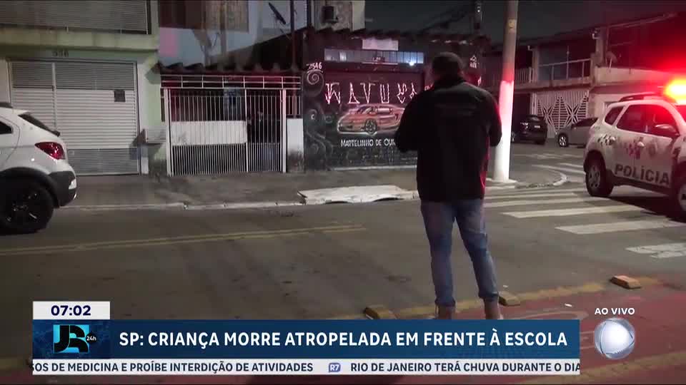 Criança morre atropelada em frente à escola na zona leste de São Paulo