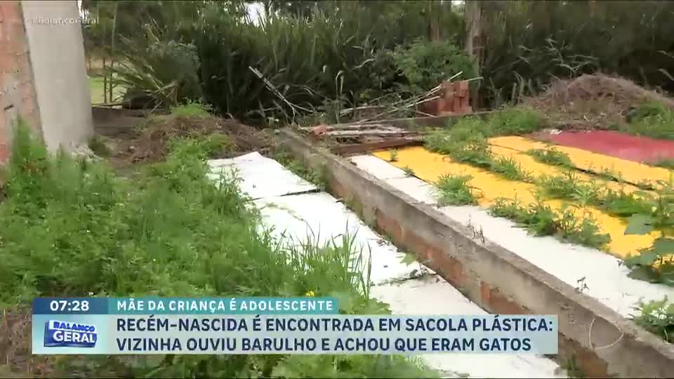 Recém-nascida é encontrada abandonada dentro de sacola plástica em terreno baldio no Paraná