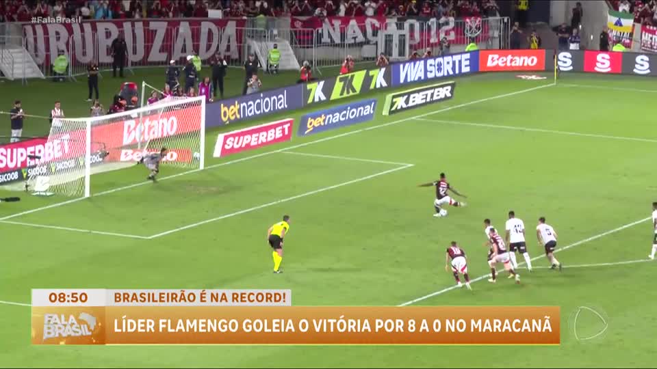 Fala Esporte: Flamengo goleia Vitória por 8 a 0 no Maracanã