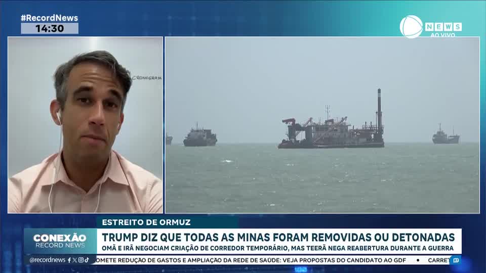 Trump diz que todas as minas foram removidas ou detonadas no estreito de Ormuz