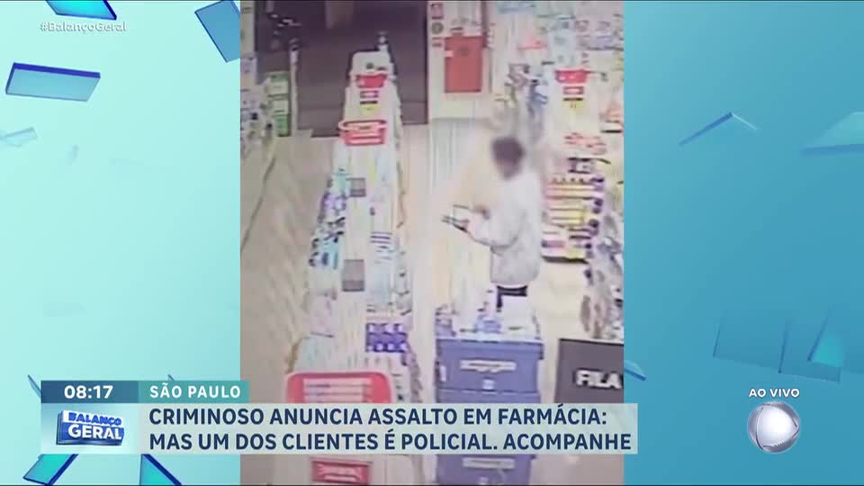 Policial reage a assalto e atira em criminoso dentro de farmácia na zona leste de São Paulo