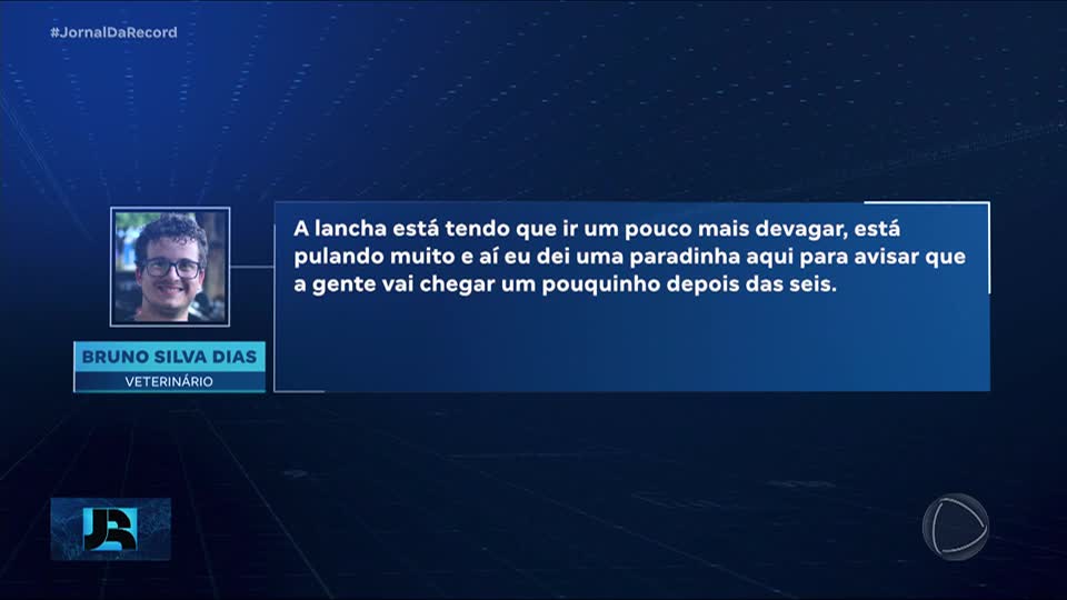 Jornal da Record tem acesso a pedido de socorro de família desaparecida em alto mar, em São Paulo