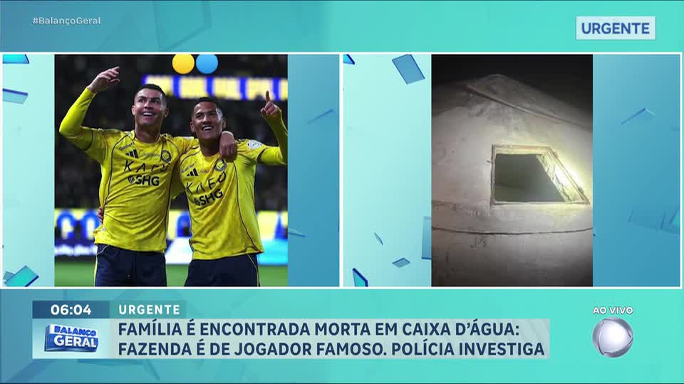 BA: família é encontrada morta dentro de caixa d’água em fazenda de jogador famoso