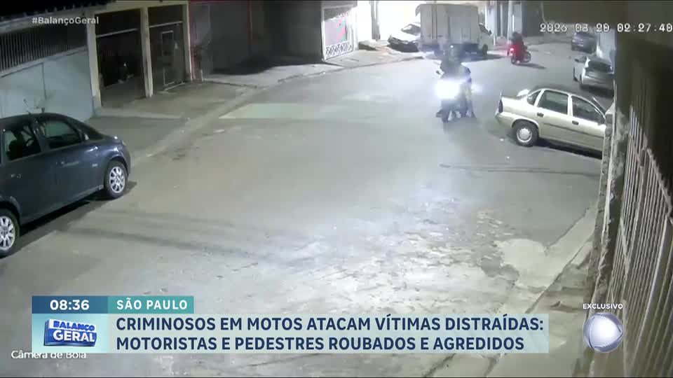 Câmeras de segurança revelam táticas usadas por quadrilhas para roubar motos e invadir casas em SP