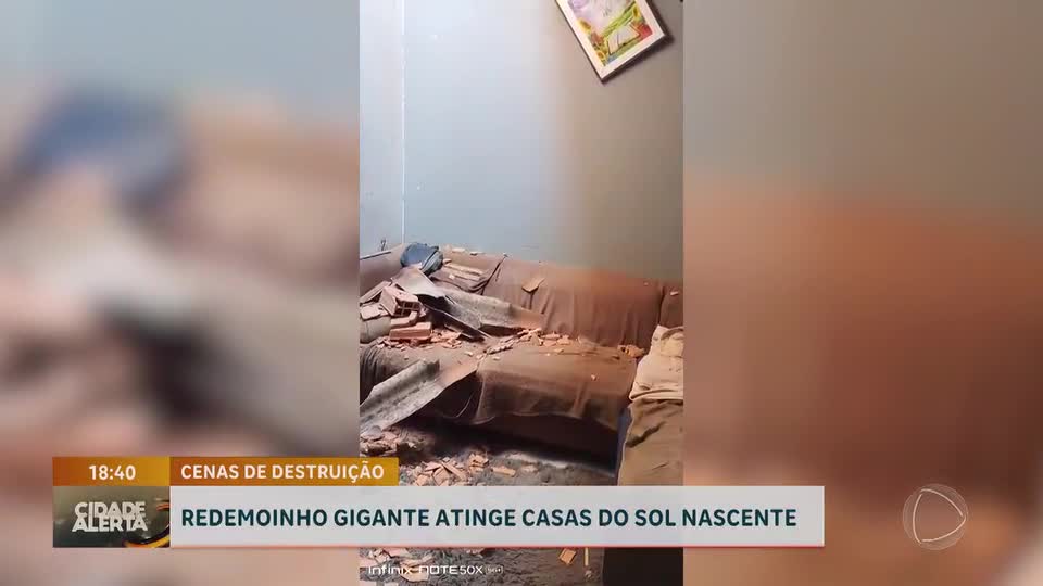 Redemoinhos causam danos em residências e geram tensão em Ceilândia (DF)