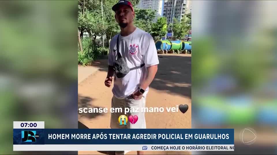 Homem morre após tentar agredir policial em Guarulhos, na Grande São Paulo