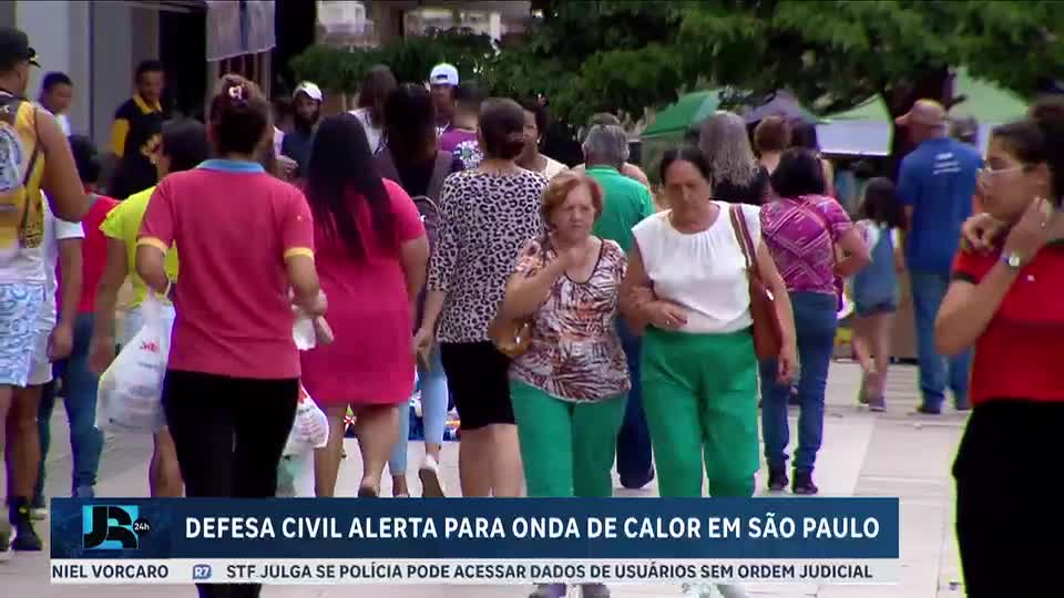 Defesa Civil alerta para altas temperaturas na região metropolitana e no litoral de SP
