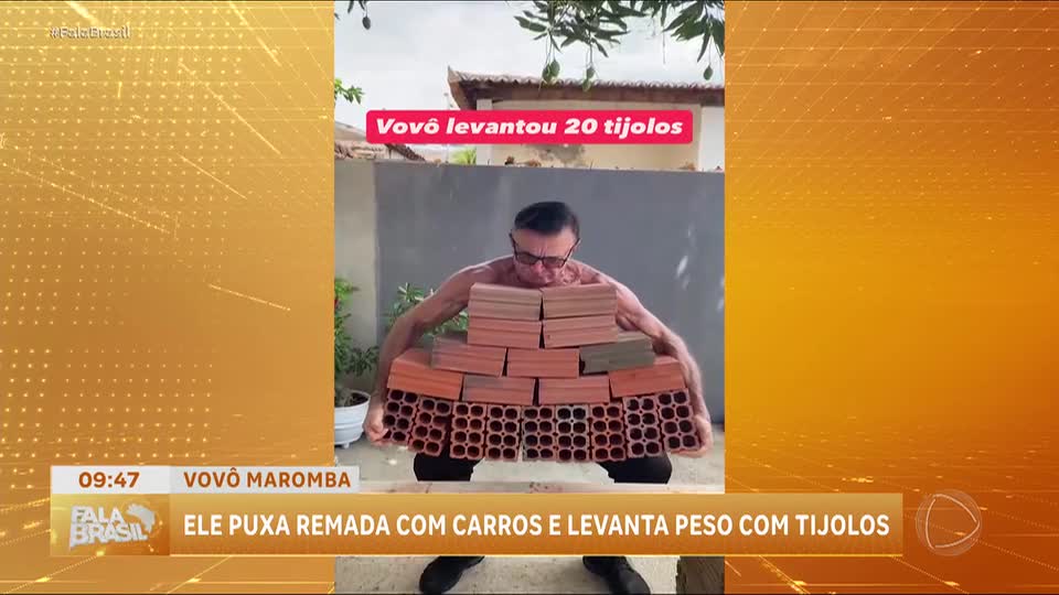Vovô maromba conquista a internet com treinos inusitados