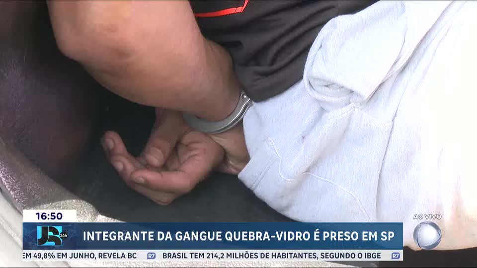 Polícia prende integrante da quadrilha do quebra-vidro em SP