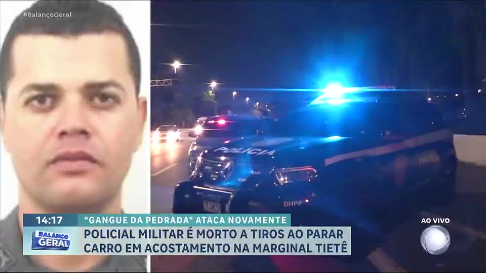 Policial militar é morto a tiros ao parar o carro em acostamento na Marginal Tietê, em SP