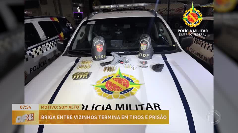 Briga entre vizinhos por causa de som alto termina em tiros e prisão em Taguatinga (DF)