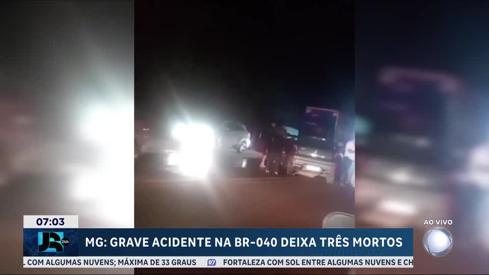 Grave acidente deixa três mortos e oito feridos na BR-040 em Itabirito (MG)