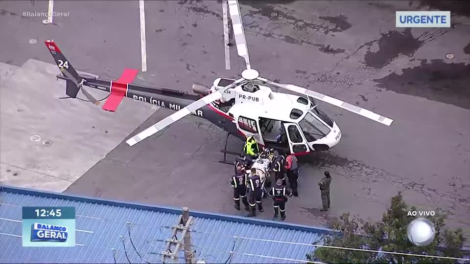 Acidente de trânsito mobiliza helicóptero Águia da PM em São Bernardo do Campo (SP)